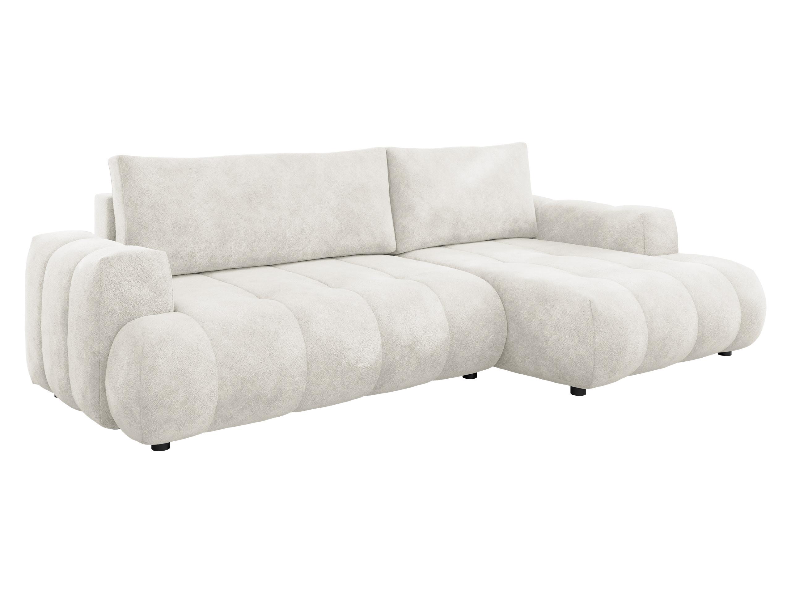 ECKSOFA Haiti, Seite: Rechts 2R+LC - Creme/Schwarz, Holz/Textil (156/276cm) - MIRJAN24