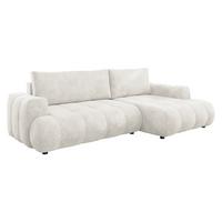 ECKSOFA Haiti, Seite: Rechts 2R+LC - Creme/Schwarz, Holz/Textil (156/276cm) - MIRJAN24