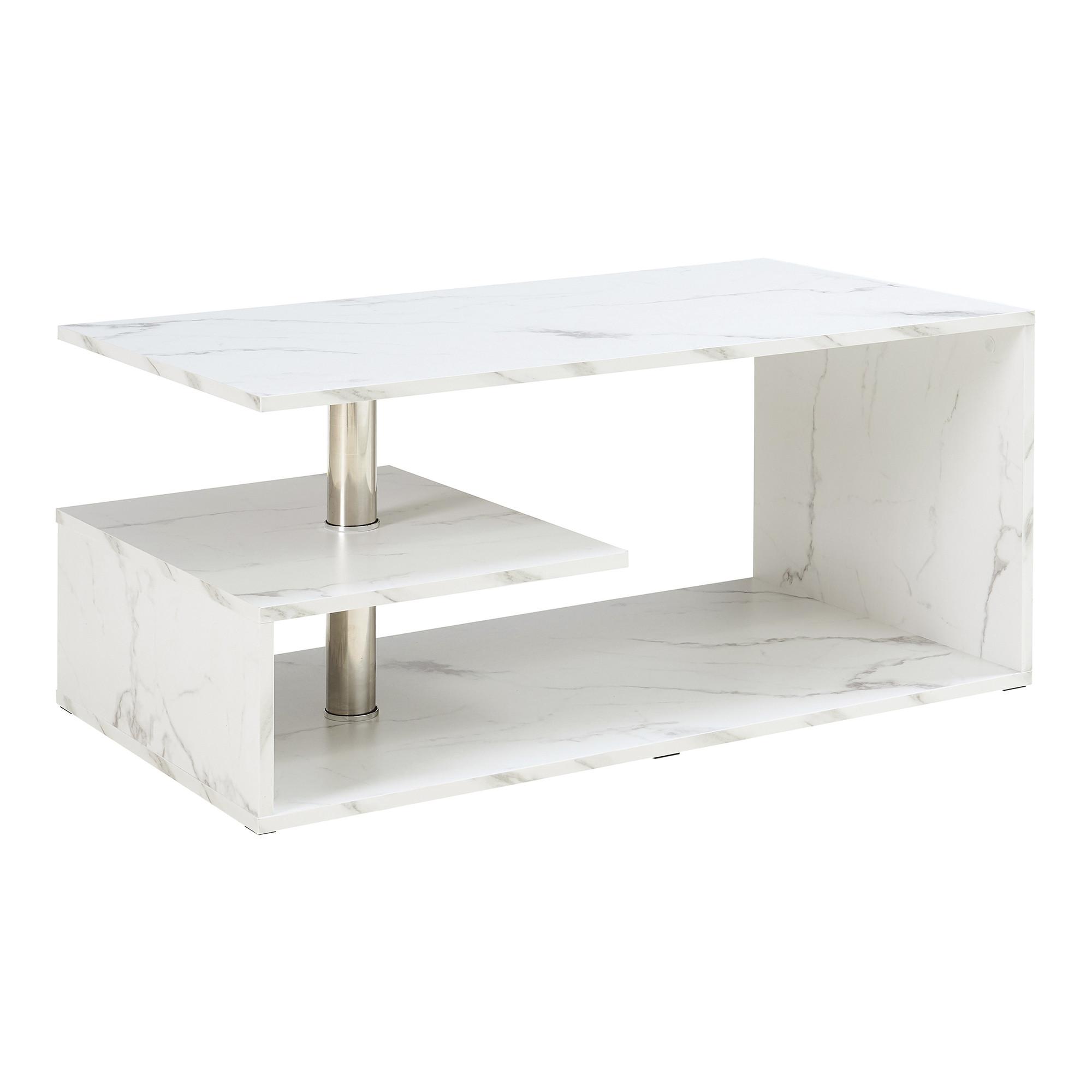 COUCHTISCH Haarlem 50/90/41 - Weiß, Holzwerkstoff (90/50/41cm) - [en.casa]