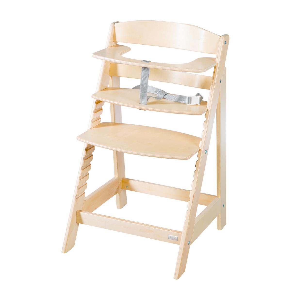 BABYHOCHSTUHL Born Up Luxe mit Neugeborenenaufsatz Natur - Naturfarben, Holzwerkstoff/Textil (46/94/66.5cm) - Roba