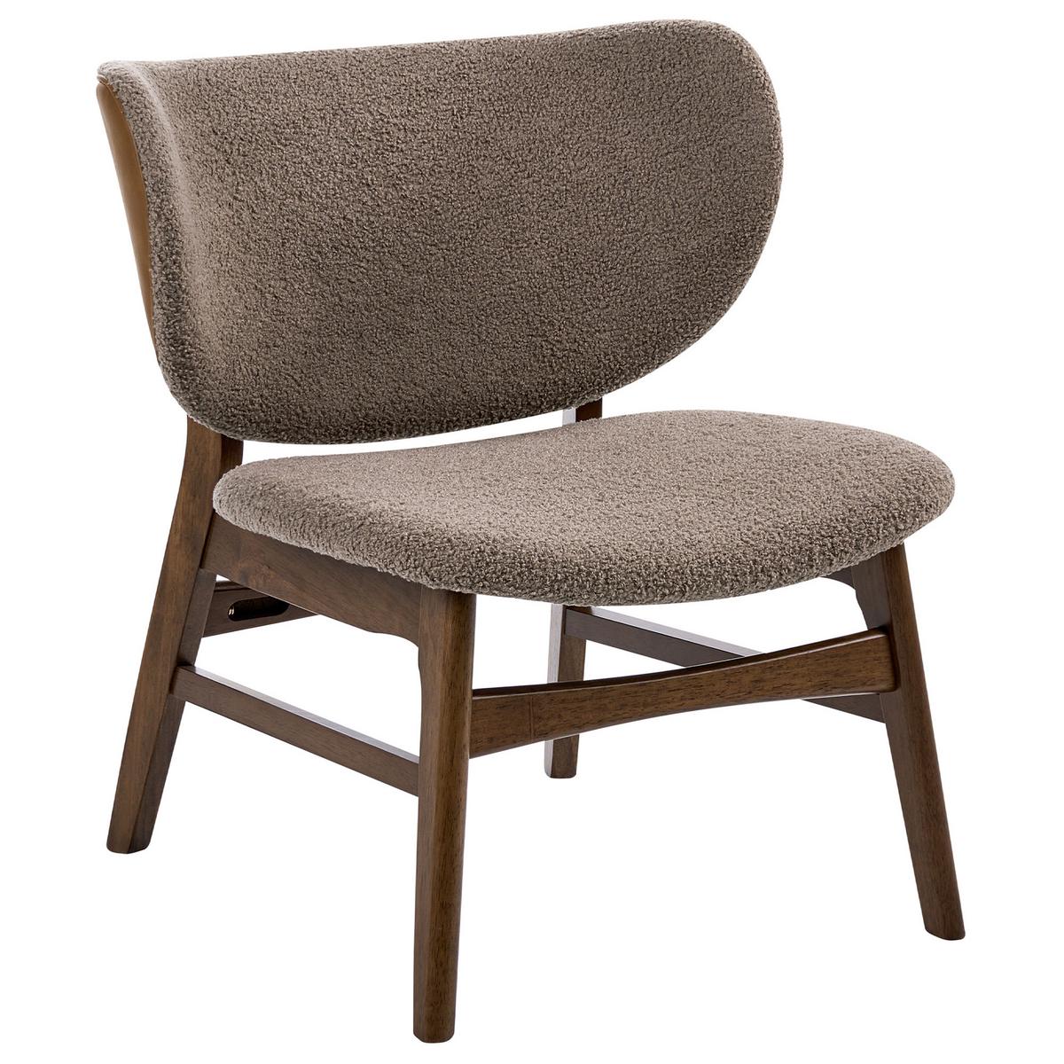 SESSEL Bouclé Taupe Day - Taupe, Textil (62/70/69cm) - Beliani