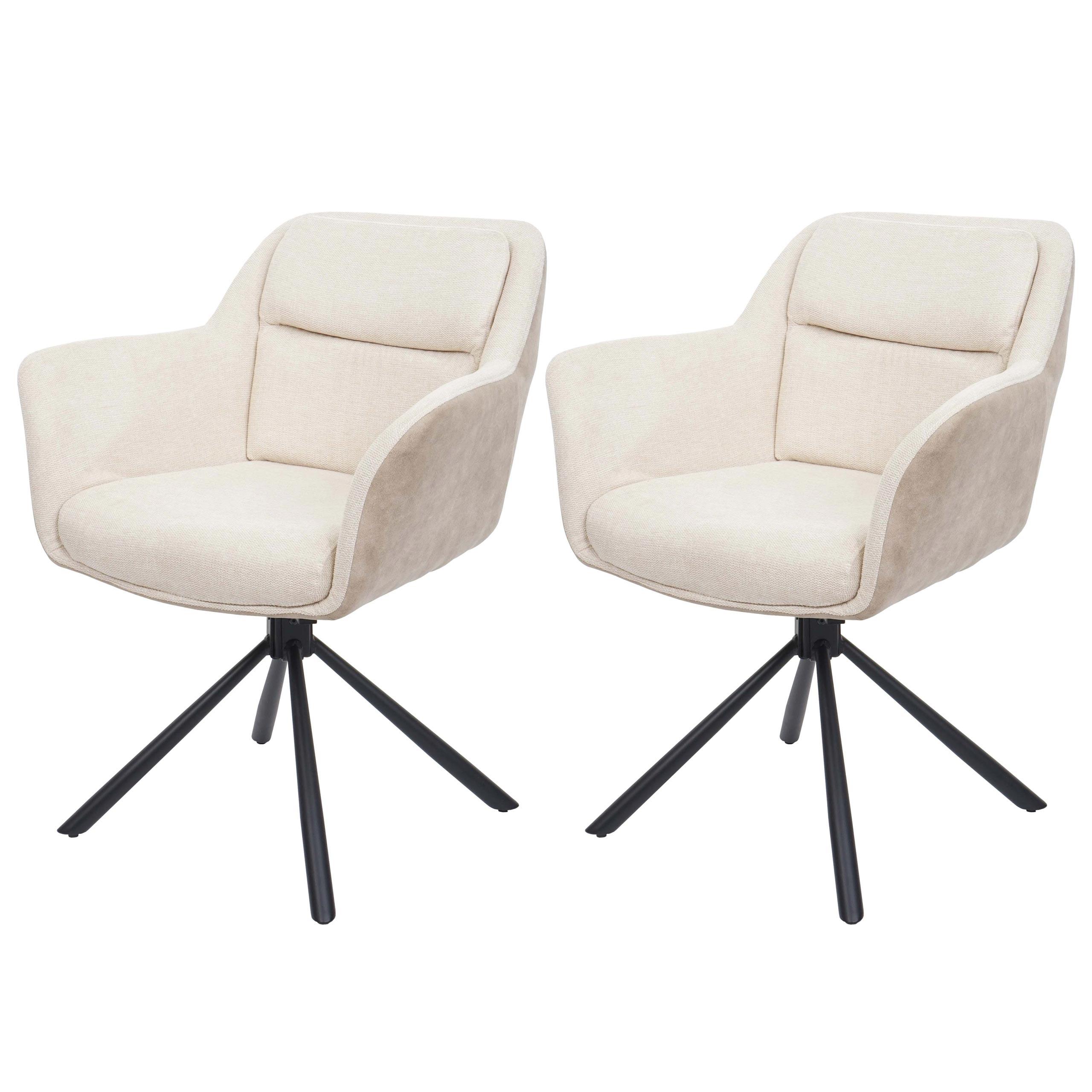 ESSZIMMERSTUHL Cremeweiß - Creme/Weiß, Textil (65/83/57cm) - MCW