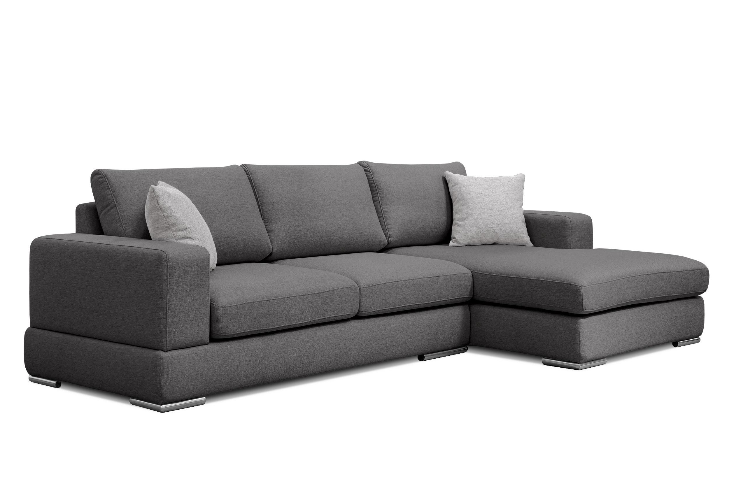 ECKSOFA OTTO 4-Sitzer, dunkelgrau - Dunkelgrau, Holzwerkstoff/Textil (279/159cm) - Wozimo