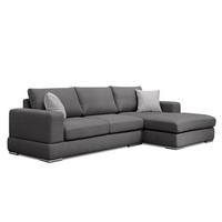 ECKSOFA OTTO 4-Sitzer, dunkelgrau - Dunkelgrau, Holzwerkstoff/Textil (279/159cm) - Wozimo
