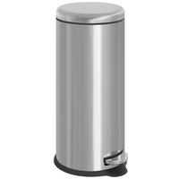 MÜLLEIMER, Edelstahl, Kunststoff, Silber - Silberfarben, Metall (29.2/62.9/29.2cm) - HOMCOM