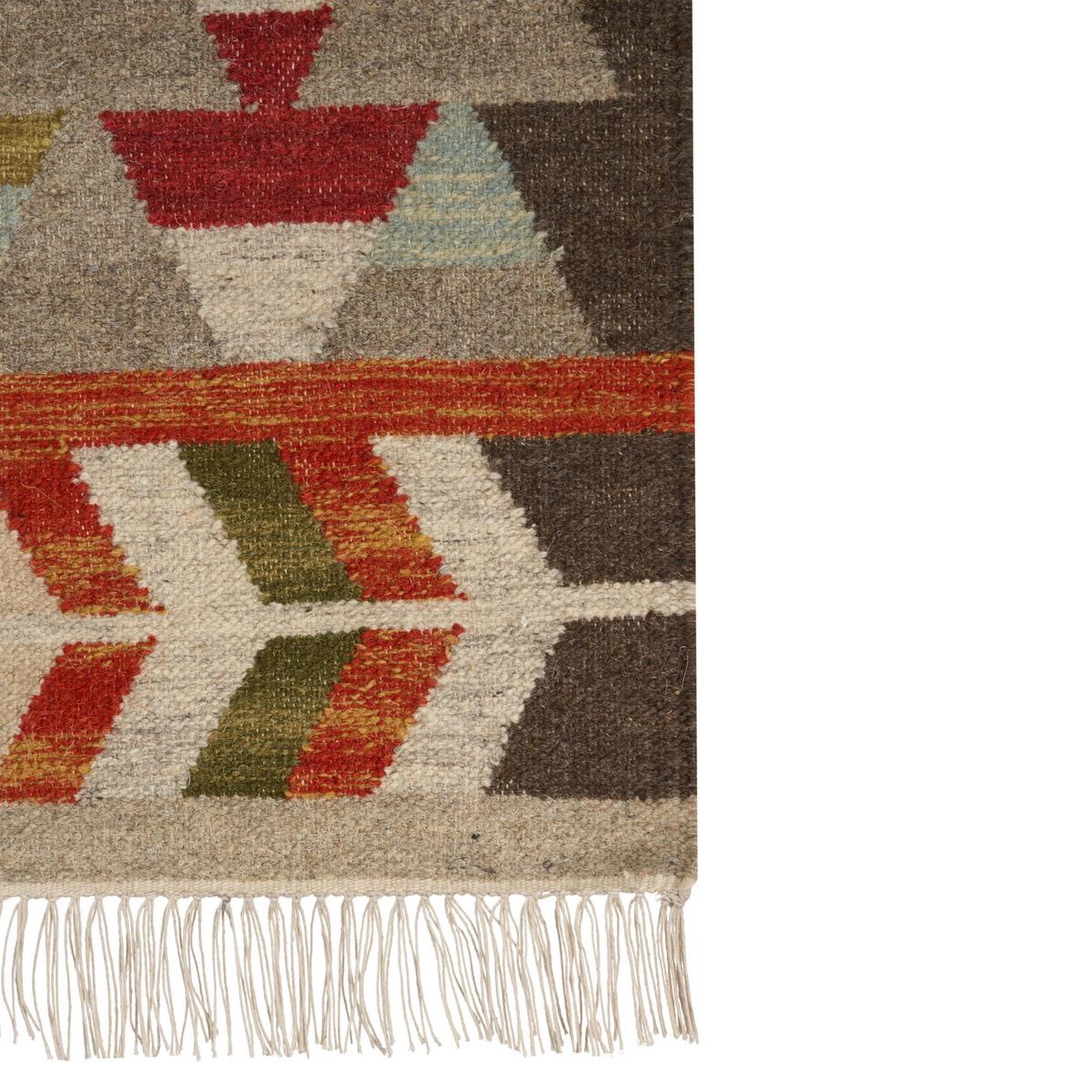 TEPPICH Bunt 140/200 cm Wolle Kelim Kaghsi - Multicolor, Textil (140/200cm) - Beliani