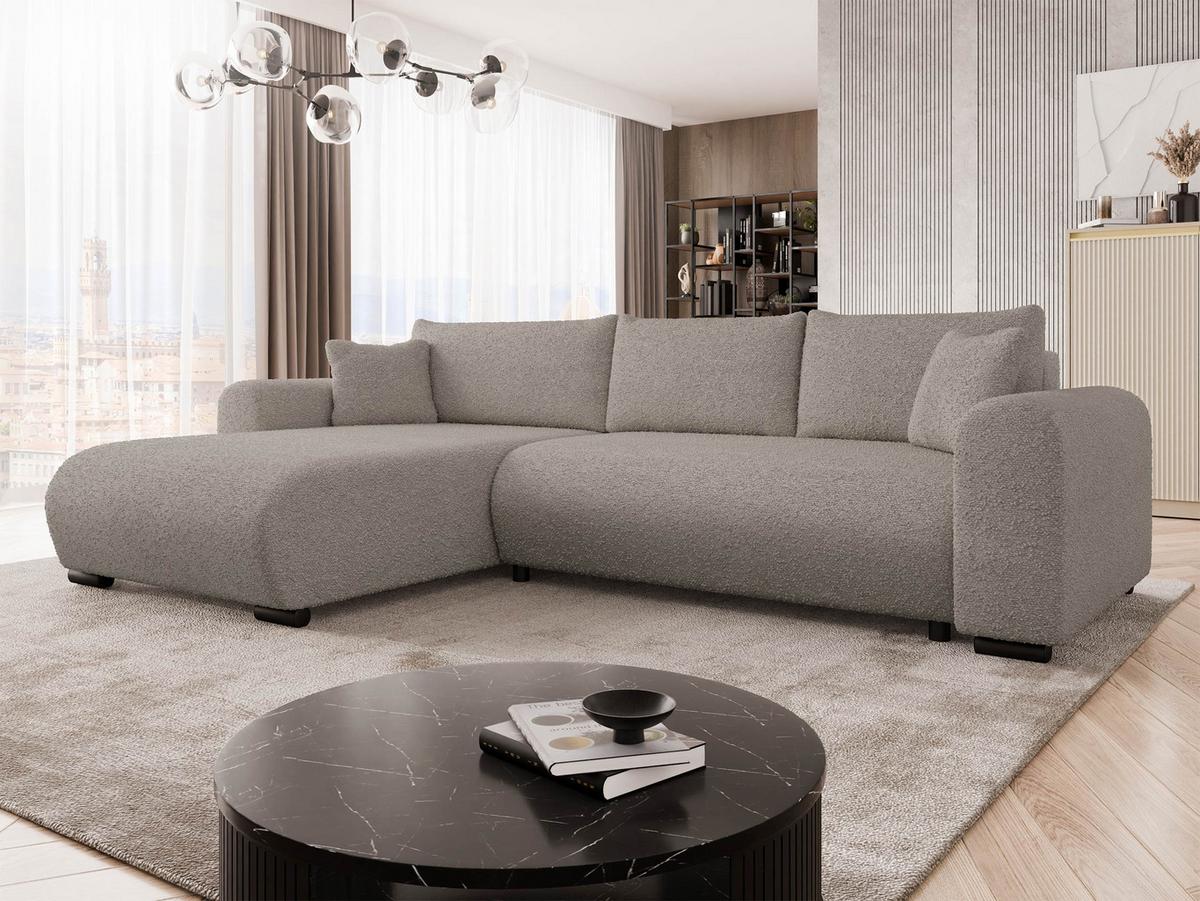 ECKSOFA Merkos - Schwarz/Cappuccino, Holz/Textil (285/188cm) - MIRJAN24