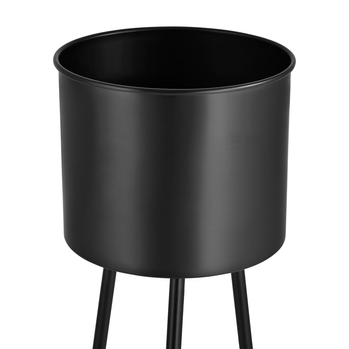 PFLANZENSTÄNDER-SET 2 TLG. Dalhem - Schwarz, Metall (32/79/32cm) - [en.casa]