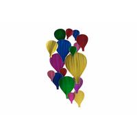 WANDDEKO Bunt 46/92 cm - Multicolor, Metall (3.47/92/7cm) - KUNSTLOFT