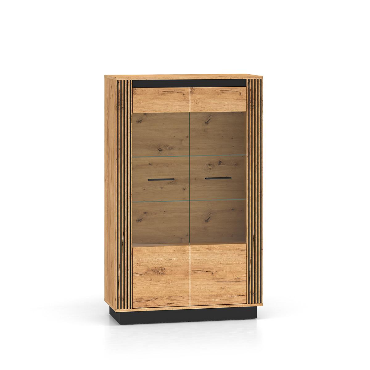 GESCHIRRSCHRANK Solal Holz - Braun, Holzwerkstoff (92/141/40cm) - Petits-meubles