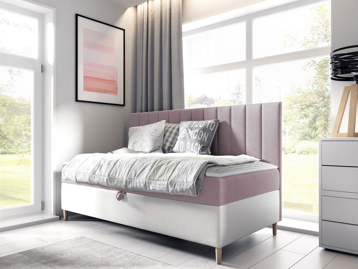 BOXBETT Maja Junior 2 - H3 - Weiß/Rosa, Holz (100/200cm) - MIRJAN24