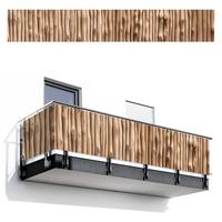 BALKON-SICHTSCHUTZ Holz - Stiel - Hellbraun Groß 500x80 cm - Ahornfarben, Kunststoff (500/80cm) - MuchoWow