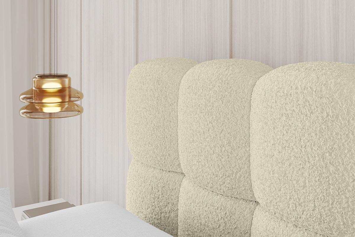POLSTERBETT mit Bettkasten und Lattenrost, Boxbett ohne Matratze - LEYA 160x200 Beige - Taupe, Holzwerkstoff/Textil (160/200cm) - ALTDECOR