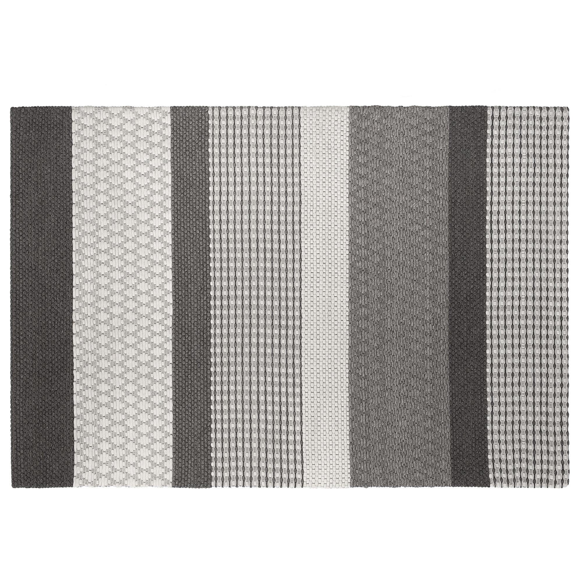 KURZFLOR-TEPPICH Akkaya 230/160 cm - Grau, Textil (160/230cm) - Beliani