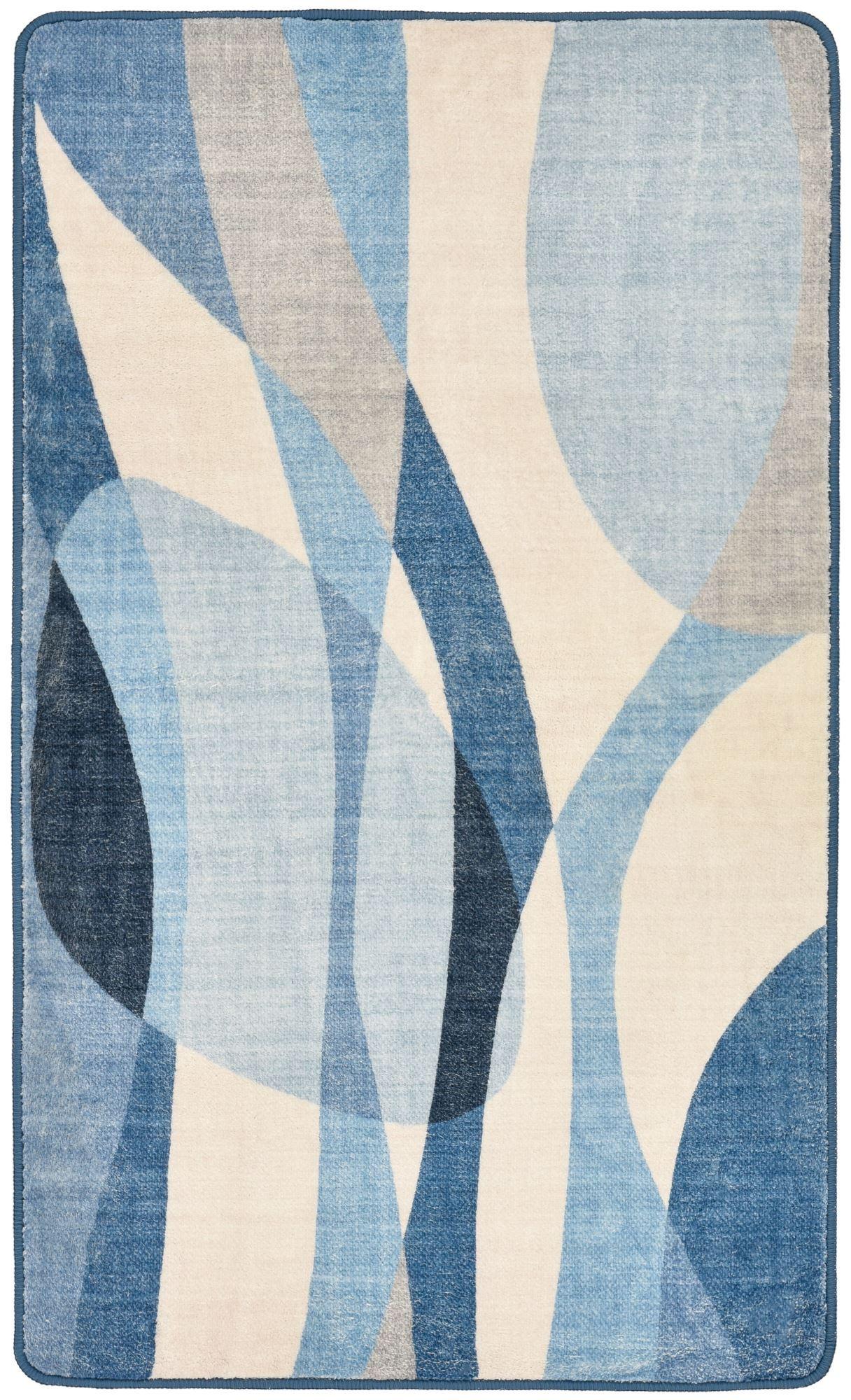 BADTEPPICH Aquata 60x100 cm - Blau, Textil (60/100cm) - Gino Falcone