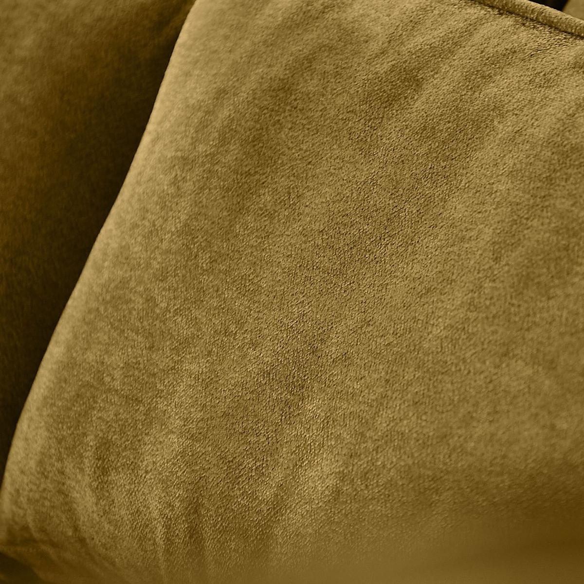 ECKSOFA Pablo ohne Schlaffunktion, mit abgerundeter Ottomane, links, Gelb, Velourstoff - Gelb, Textil (319/196cm) - Beautysofa