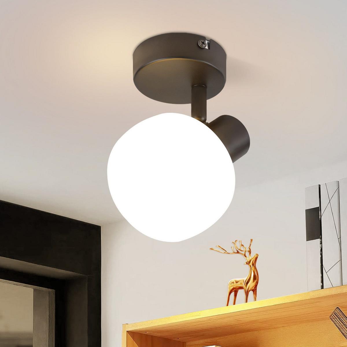 DECKENSTRAHLER Legrand 1-flammig 12.5/10/13cm - Schwarz, Metall (12.5/10/13cm) - Nettlife