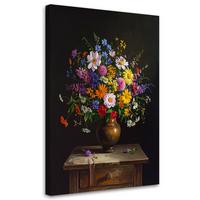 LEINWANDBILD Blumen 70x100cm - Multicolor, Textil (70/100cm) - Feeby
