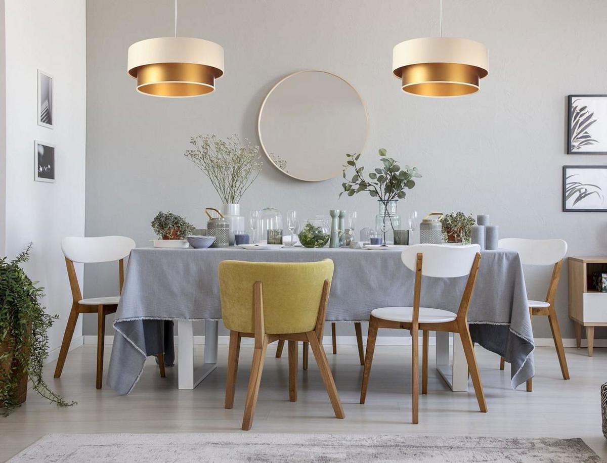 HÄNGELEUCHTE Gold 40/20 cm - Beige/Goldfarben, Kunststoff (40/1/20cm) - ONZENO