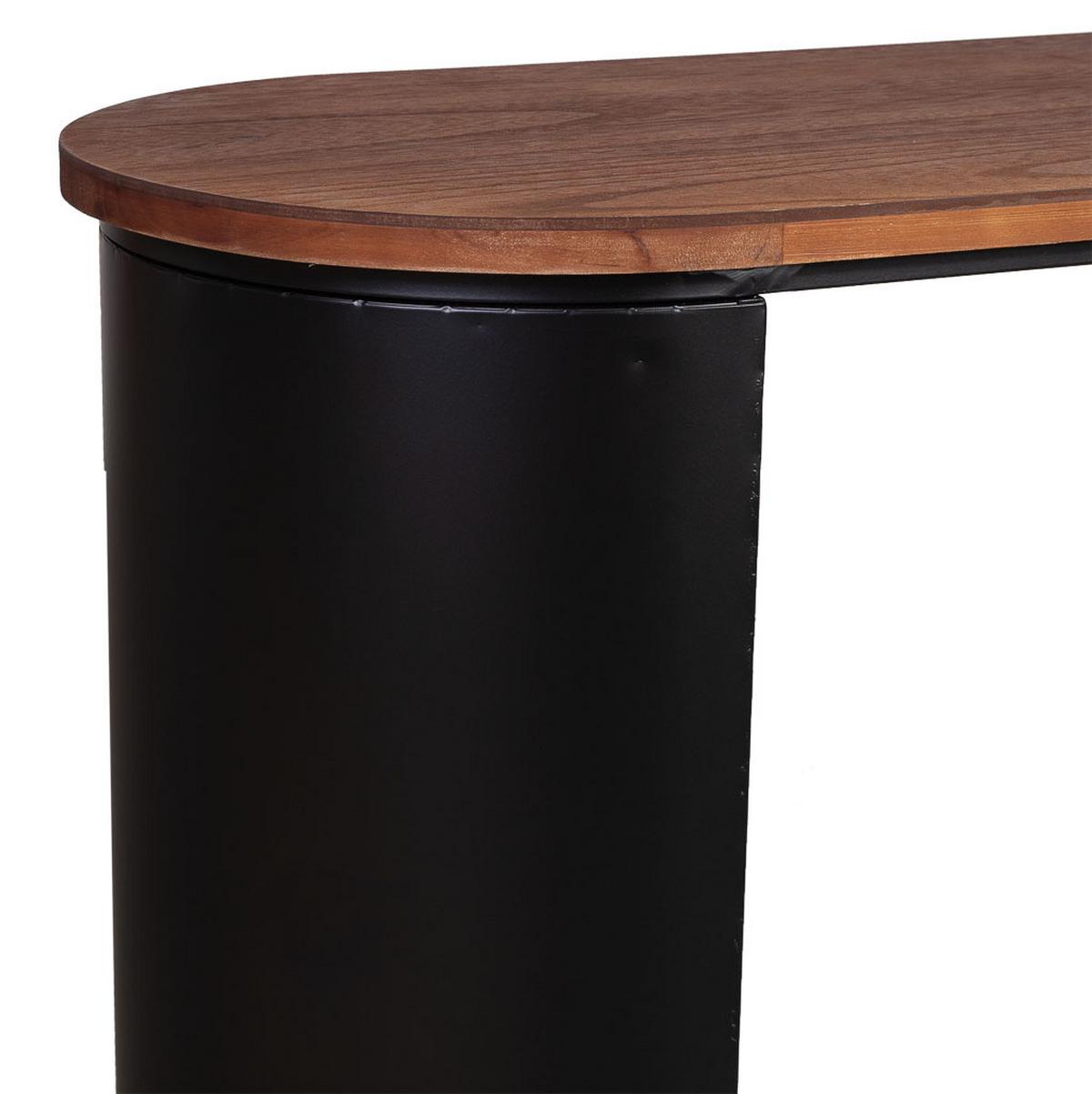 KONSOLENTISCH aus Holz, schwarz, 120x40x80cm - Schwarz, Holz (40/120/79cm) - Wanderlust