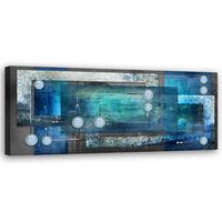 WANDBILD blaue abstraktion - Blau, Textil (90/30cm) - Feeby