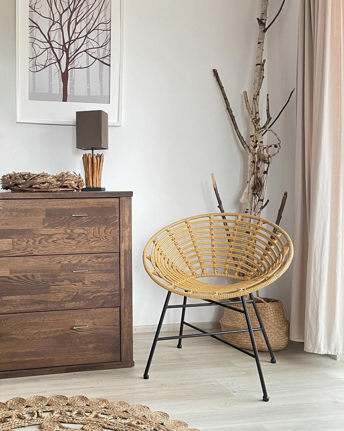 RATTANSTUHL 2er-Set PE beige Acerra - Beige, Kunststoff (71/80/48cm) - Beliani