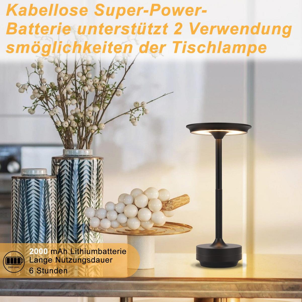 TISCHLEUCHTE Lichting 12.8/12.8/27 cm - Schwarz, Kunststoff/Metall (12.8/12.8/27cm) - ZMH