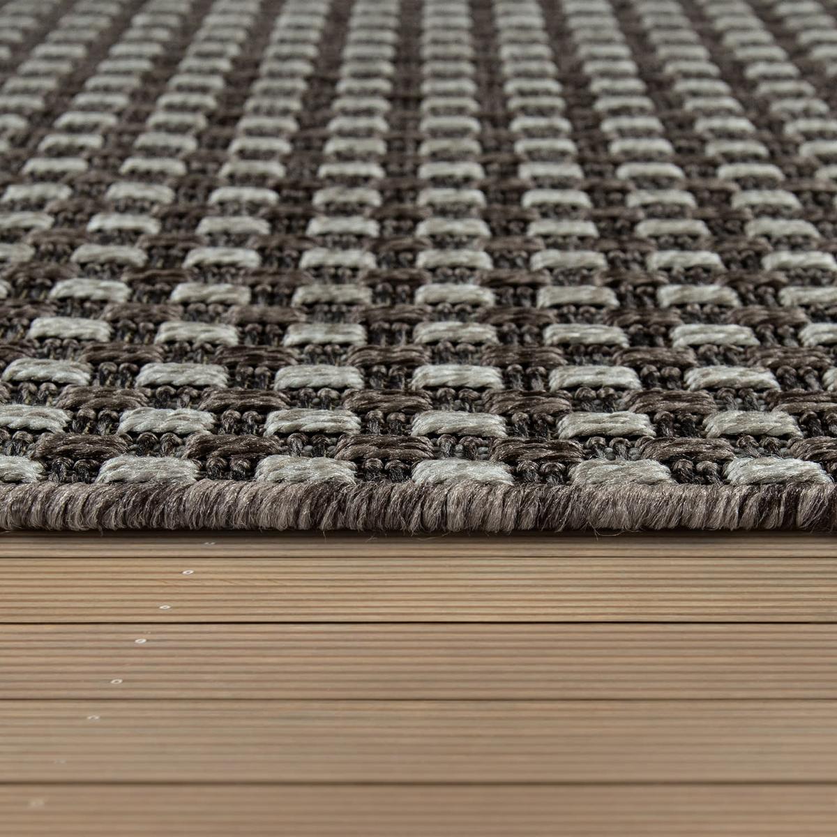 FLACHWEBTEPPICH, in Korbgeflecht-Optik, Anthrazit, 120 x 170 cm - Anthrazit, Textil (170/120cm) - KADIMA DESIGN