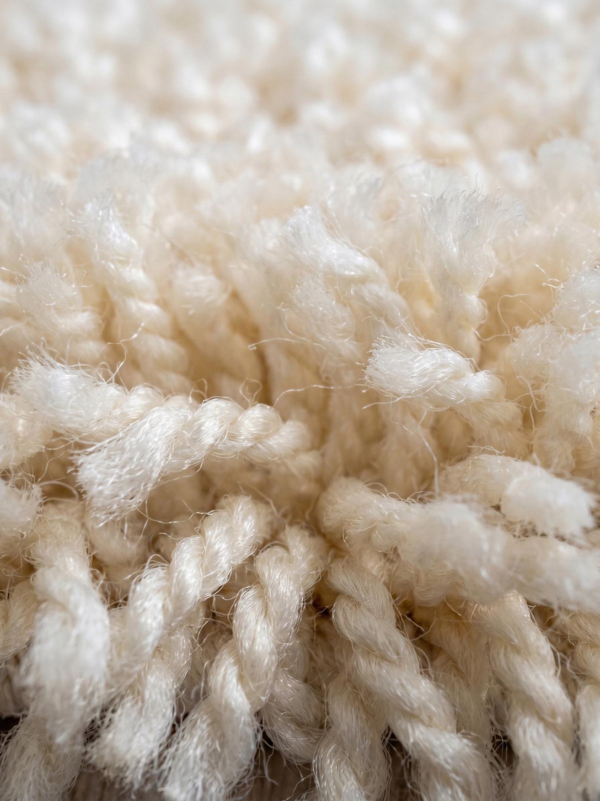 HOCHFLORTEPPICH RHEIN, einfarbig, aus Polypropylen, Creme, 60 x 110 cm - Beige, Textil (110/60cm) - KADIMA DESIGN