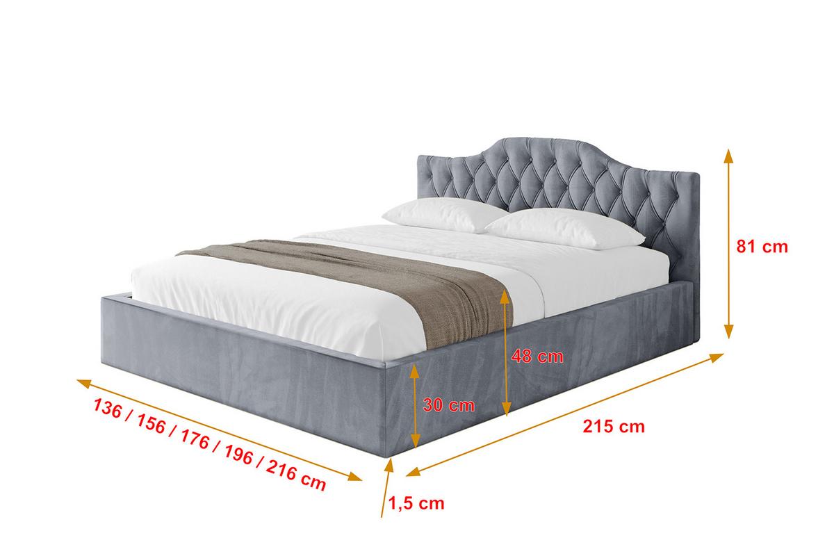 POLSTERBETT mit Bettkasten und Lattenrost, Bett mit Matratze H3/H4 - FALIO-V1 120x200 Grau - Grau, Holzwerkstoff/Textil (120/200cm) - ALTDECOR