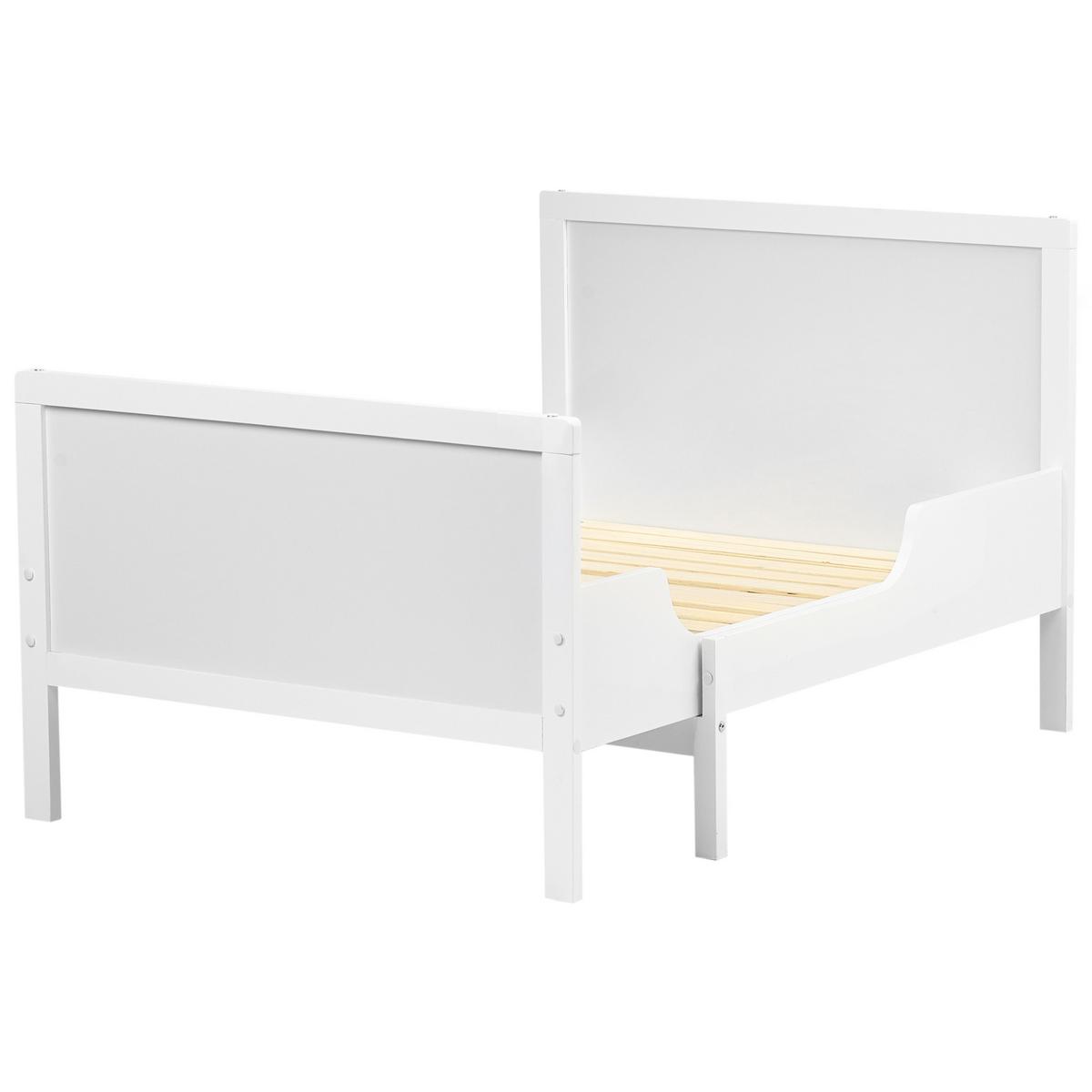 KINDERBETT mitwachsend 90x130/160/200 cm Weiß Montigny - Weiß, Holz - Beliani