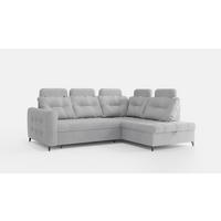 ECKSOFA Wendie - Hellgrau, Holzwerkstoff/Textil (250/200cm) - Fun Möbel