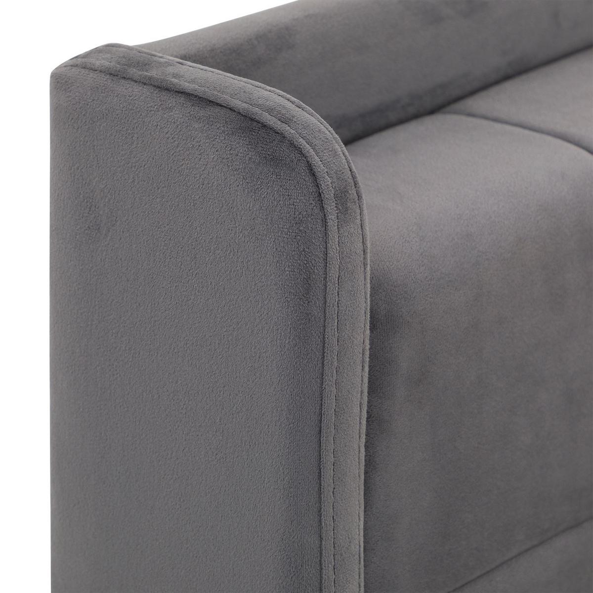 POLSTERBETT YARO 160x200 cm dunkelgrau - Dunkelgrau, Textil (160/200cm) - IDIMEX