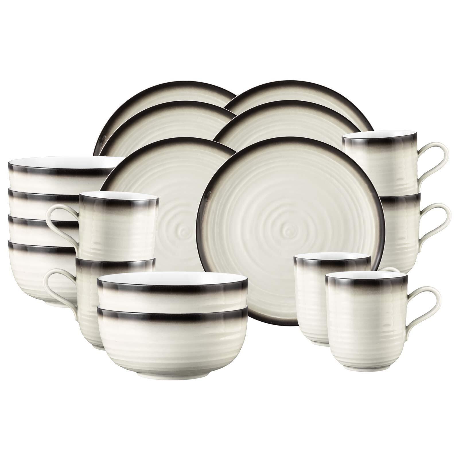 FRÜHSTÜCKS-SET Terra Corso 18-tlg. - Beige/Grau, Keramik (2/2/2cm) - Seltmann Weiden