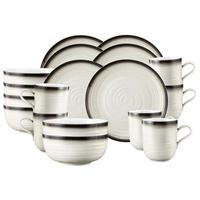 FRÜHSTÜCKS-SET Terra Corso 18-tlg. - Beige/Grau, Keramik (2/2/2cm) - Seltmann Weiden