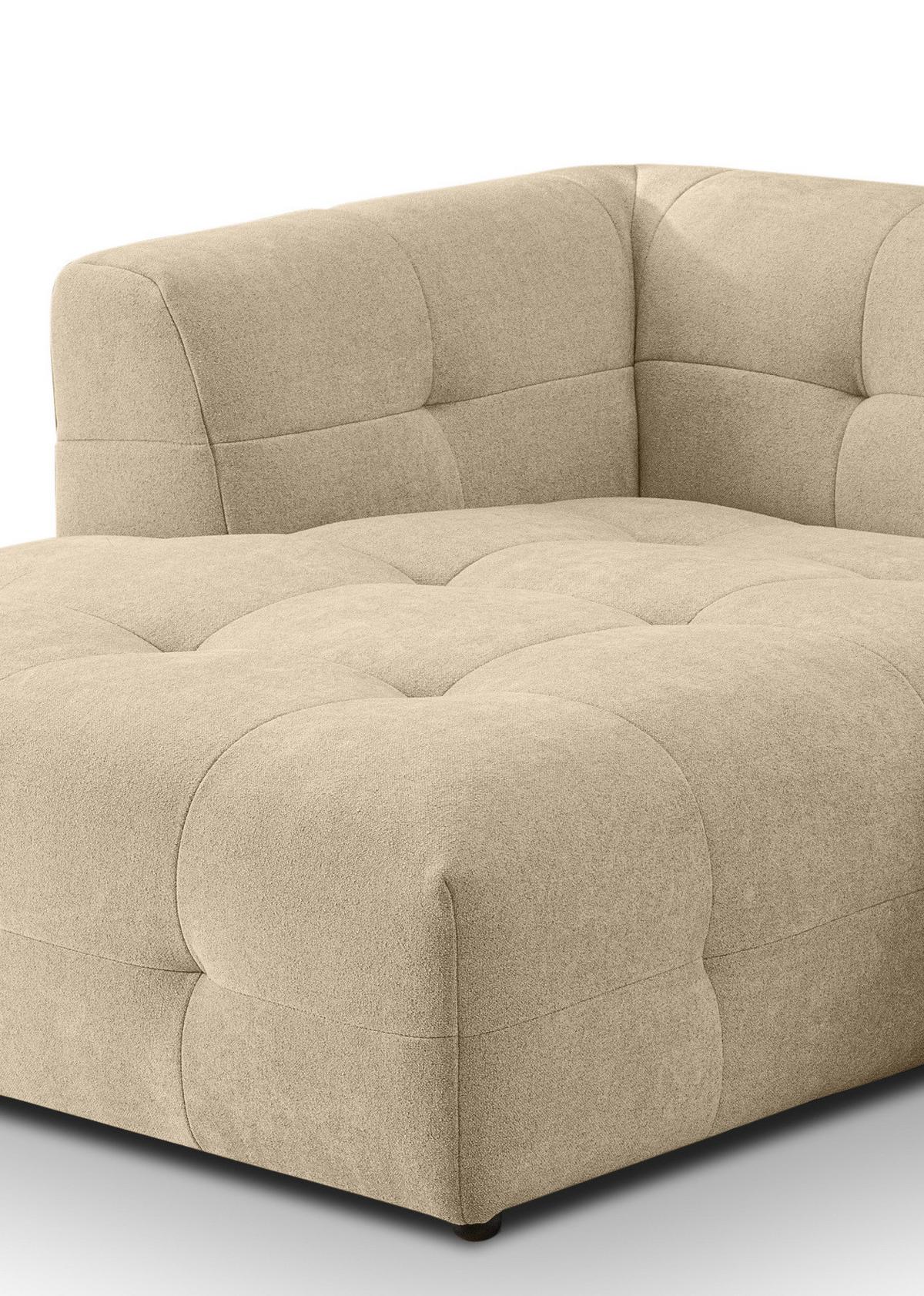 SOFA beige Webstoff 292 x 161 cm, Ecksofa 5-Sitzer, L-Sofa Ottomane links - Beige, Holz/Textil (292/161cm) - Inn.Furn