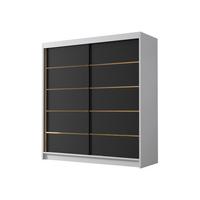 SCHIEBETÜRENSCHRANK Bali IV - Goldfarben/Multicolor, Holzwerkstoff/Metall (180/215/58cm) - MIRJAN24