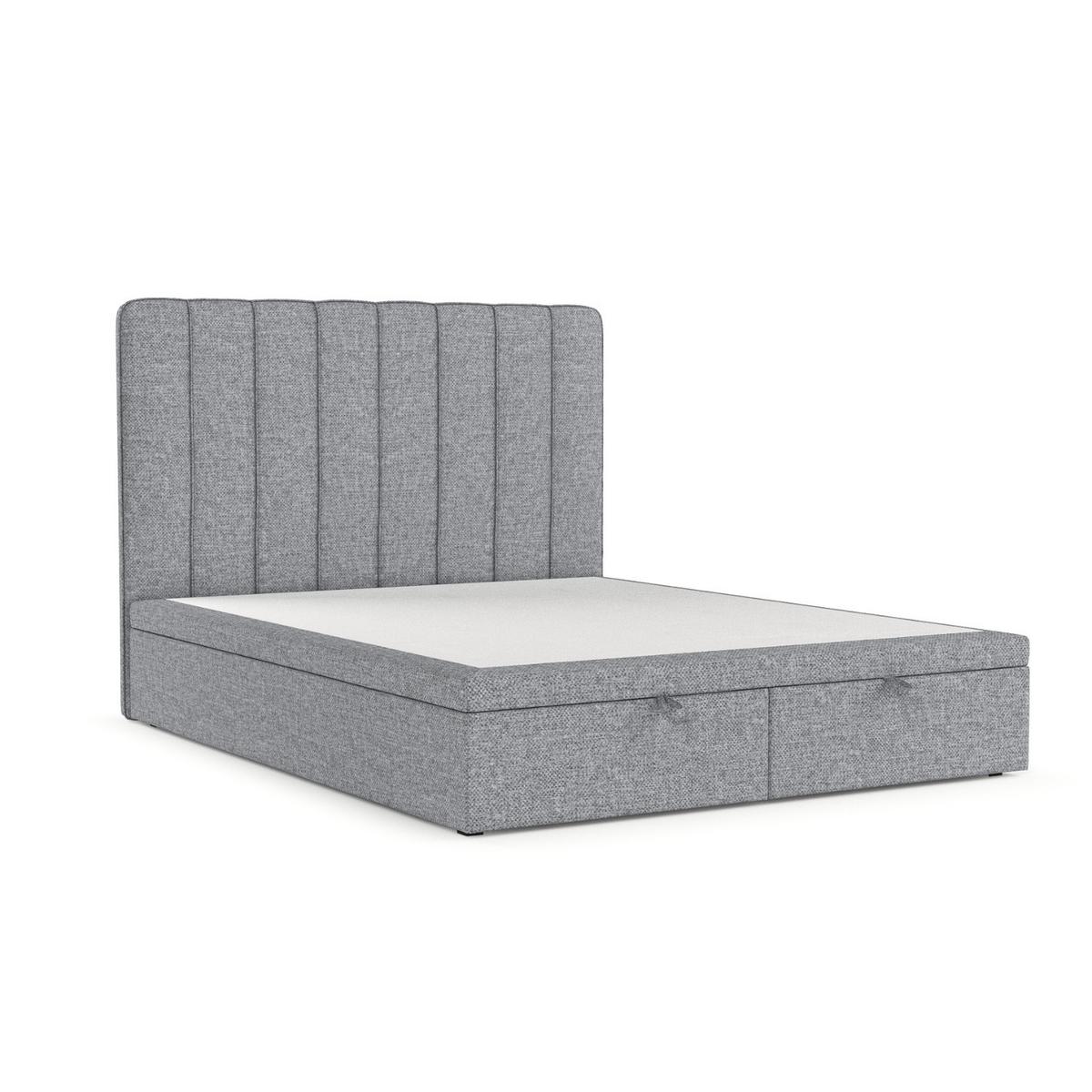 POLSTERBETT Vienna mit Stauraum 200/200 cm Grau im Alta Stoff - Schwarz/Grau, Holz/Holzwerkstoff (200/200cm) - AltaBeds