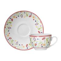 KAFFEETASSE MIT UNTERTASSE Shanti bunt 220 ml - Multicolor, Keramik (16/8/16cm) - Ritzenhoff Breker