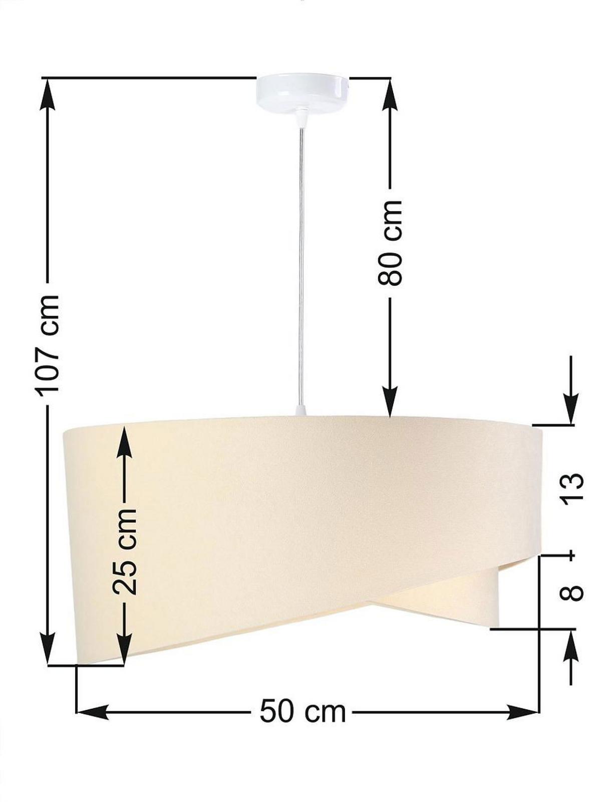 HÄNGELEUCHTE Weiß 50/23 cm - Beige/Weiß, Kunststoff (50/1.3/23cm) - ONZENO