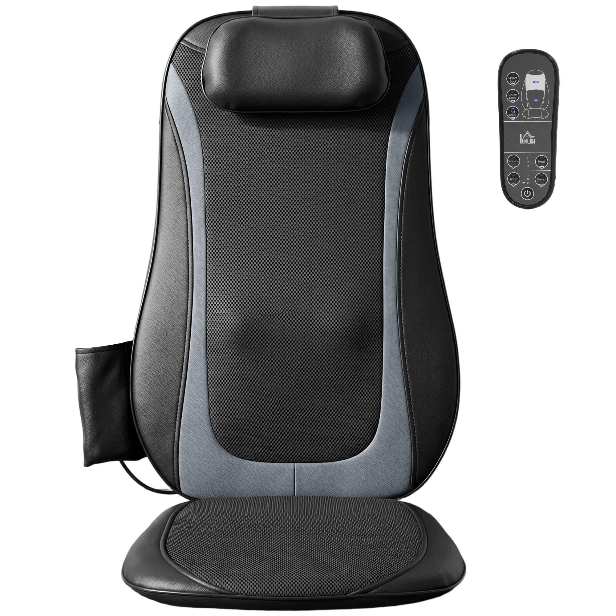 RÜCKENMASSAGER Leder Schwarz - Schwarz, Leder (45/10/105cm) - HOMCOM