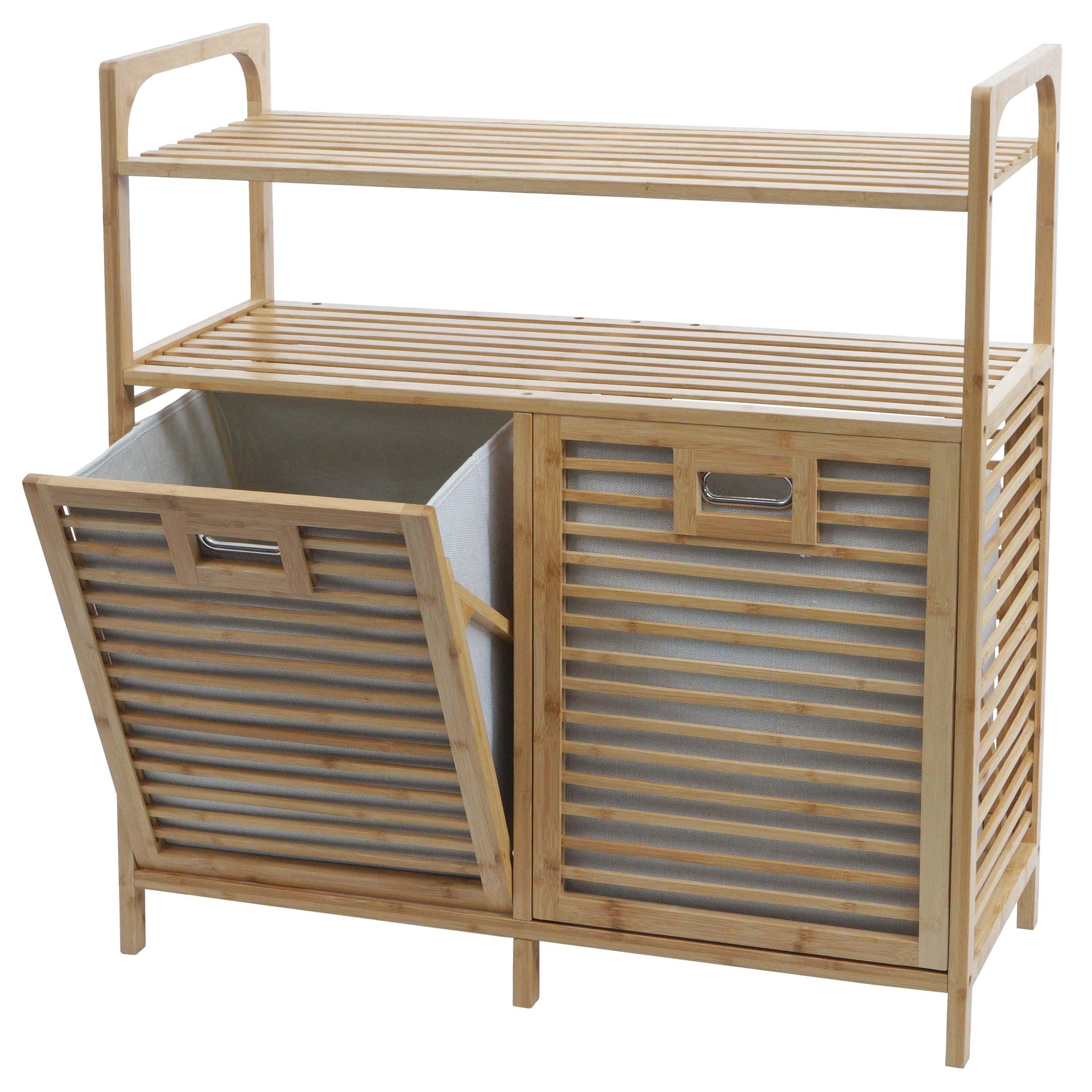 BADEZIMMERSCHRANK Braun - Braun, Textil (81/88/33cm) - MCW