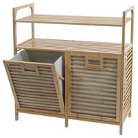 BADEZIMMERSCHRANK Braun - Braun, Textil (81/88/33cm) - MCW