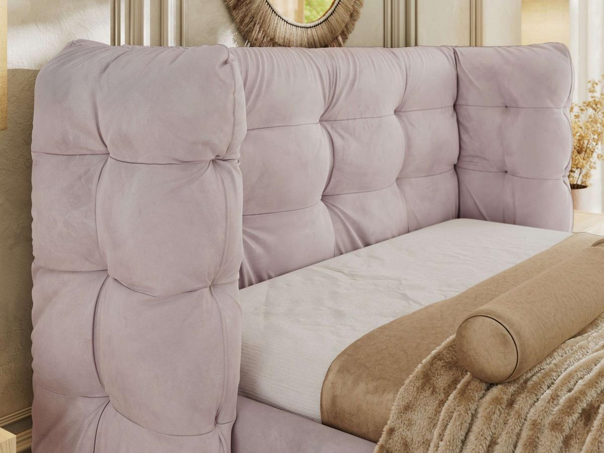 POLSTERBETT FLONELLE CLASSIC 160/200 - Hellrosa Velvet - Multipocket-Matratze - Hellrosa, Textil (160/200cm) - MKS