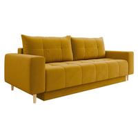 SCHLAFSOFA Santi - Gelb, Holz/Textil (244/88/96cm) - MIRJAN24