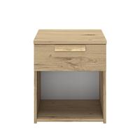 NACHTTISCH 1 Schublade Cyrus - Französische Herstellung - 43/36/50 cm - Nussbaumfarben, Holzwerkstoff (36/50/36cm) - Calicosy