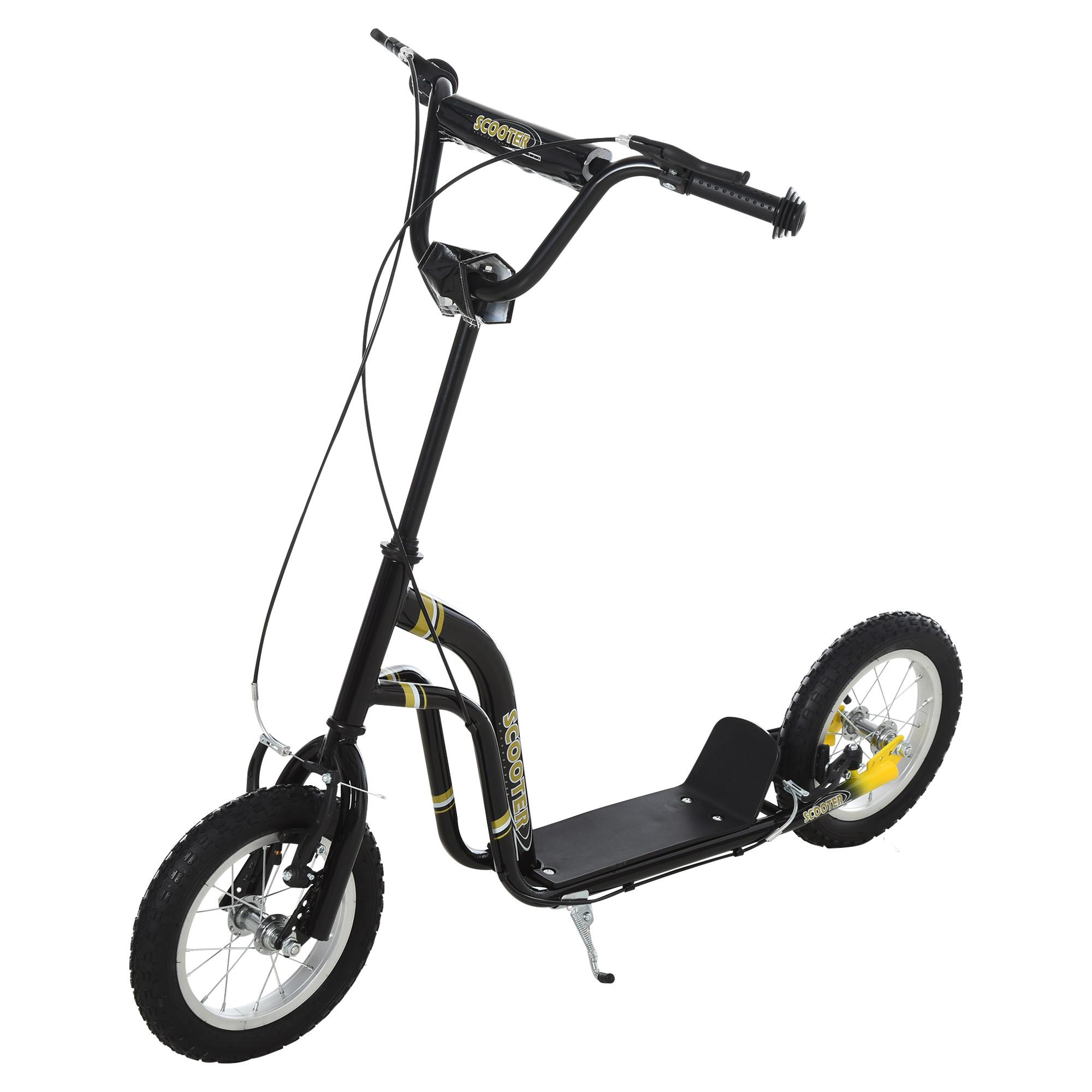KINDERROLLER ab 5 Jahre Scooter Kinderscooter Tretroller Cityroller Schwarz - Schwarz, Metall (120/58/95cm) - HOMCOM