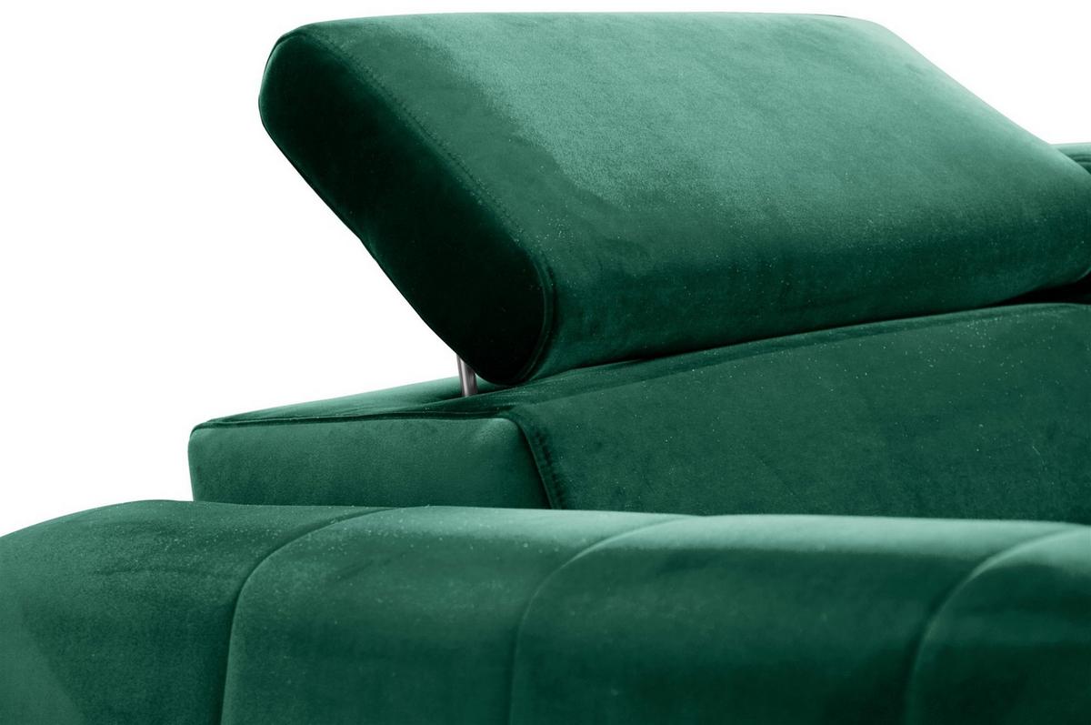 ECKSOFA Agnesa Xs In Salvador - Dunkelgrün, Holzwerkstoff/Textil (260/200cm) - Fun Möbel