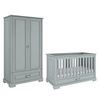 BABYZIMMER 2-teilig Grau - Grau, Holzwerkstoff (152/92/83cm) - Petits-meubles
