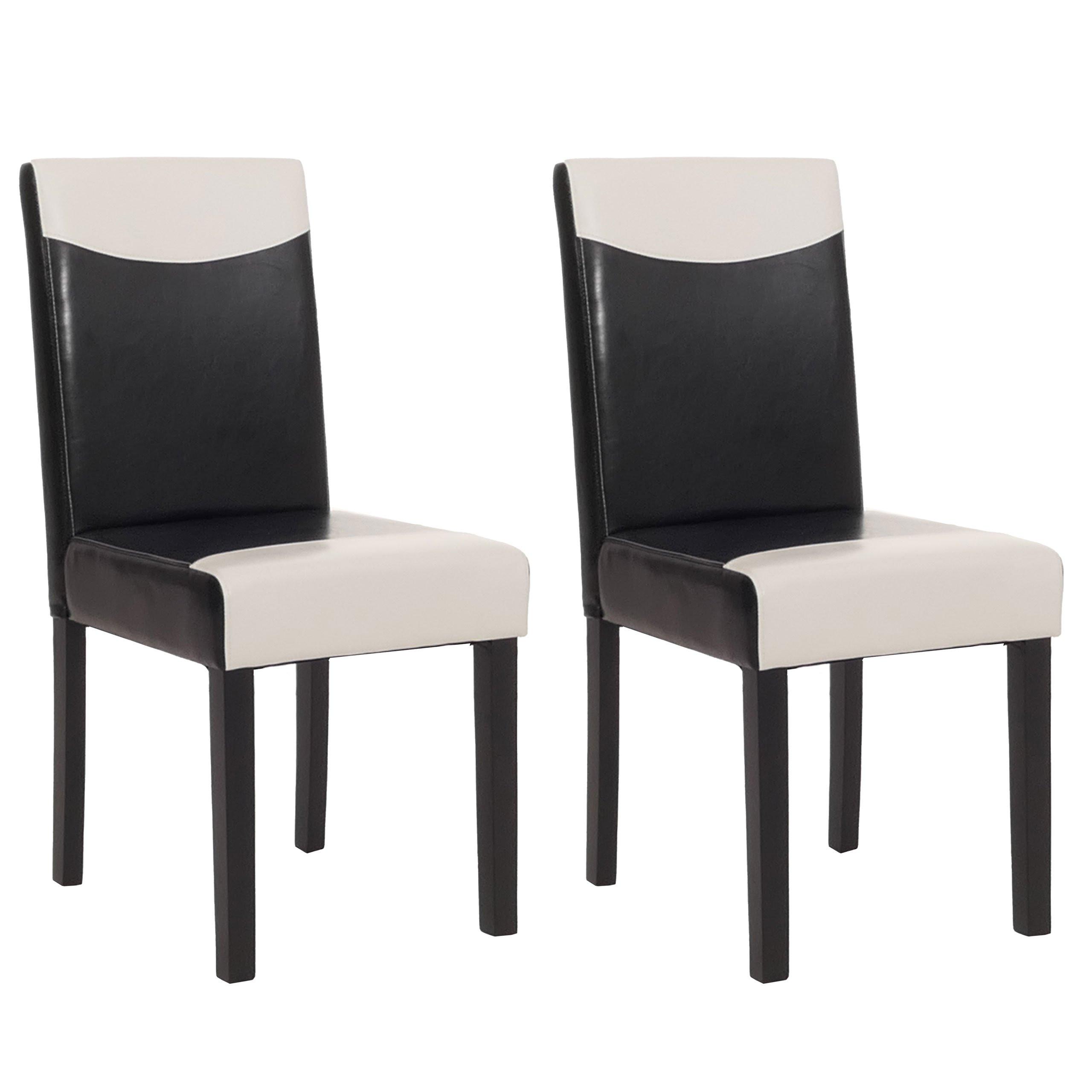 ESSZIMMERSTUHL Schwarz, Weiß 2er-Set - Schwarz/Weiß, Textil (43/90/56cm) - MCW